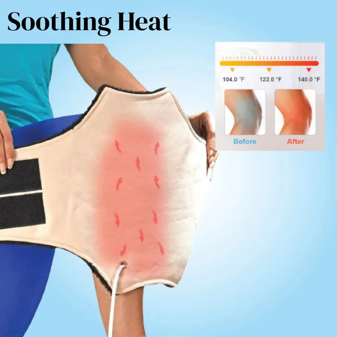 Knee Heating Pad Electric Orthopedic for Pain Relief Knee Wrap Thermal Therapy for Arthritis Ankle Elbow Joint Adjustable (Free Size) JSB H11