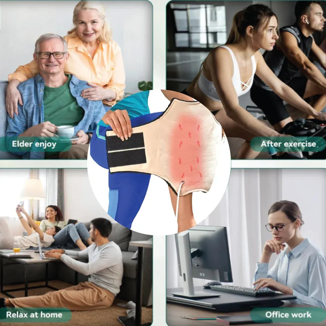 Knee Heating Pad Electric Orthopedic for Pain Relief Knee Wrap Thermal Therapy for Arthritis Ankle Elbow Joint Adjustable (Free Size) JSB H11