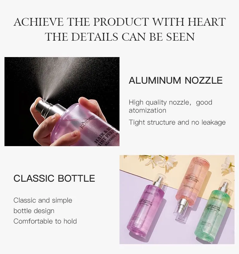 KORMESIC Long Lasting Fragrance Encounter Huayang Perfume Spray Splash Body Mist For Ladies 290ml