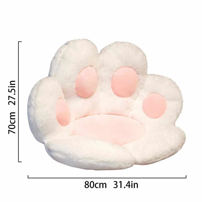 Lazy Sofa Plush Chair Cushion Cute Cat Paw Cozy Warm Seat Pillow