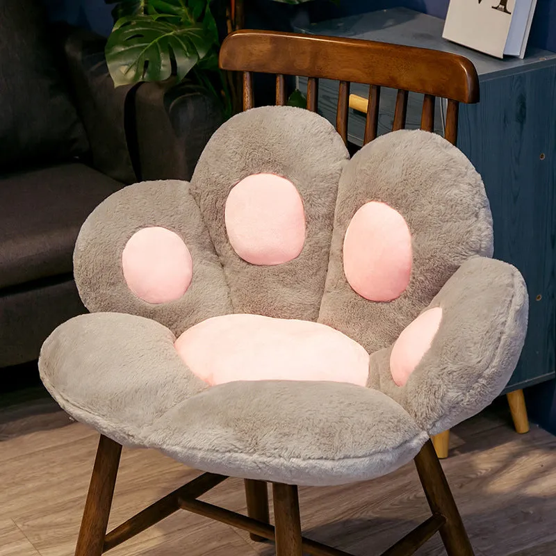 Lazy Sofa Plush Chair Cushion Cute Cat Paw Cozy Warm Seat Pillow