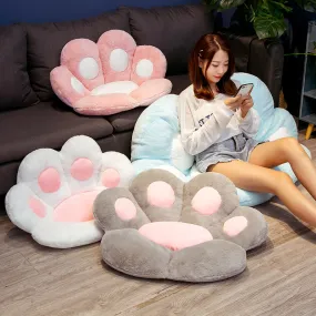 Lazy Sofa Plush Chair Cushion Cute Cat Paw Cozy Warm Seat Pillow