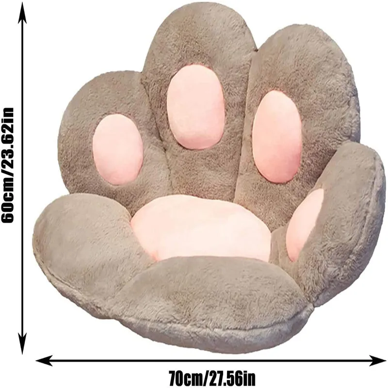 Lazy Sofa Plush Chair Cushion Cute Cat Paw Cozy Warm Seat Pillow