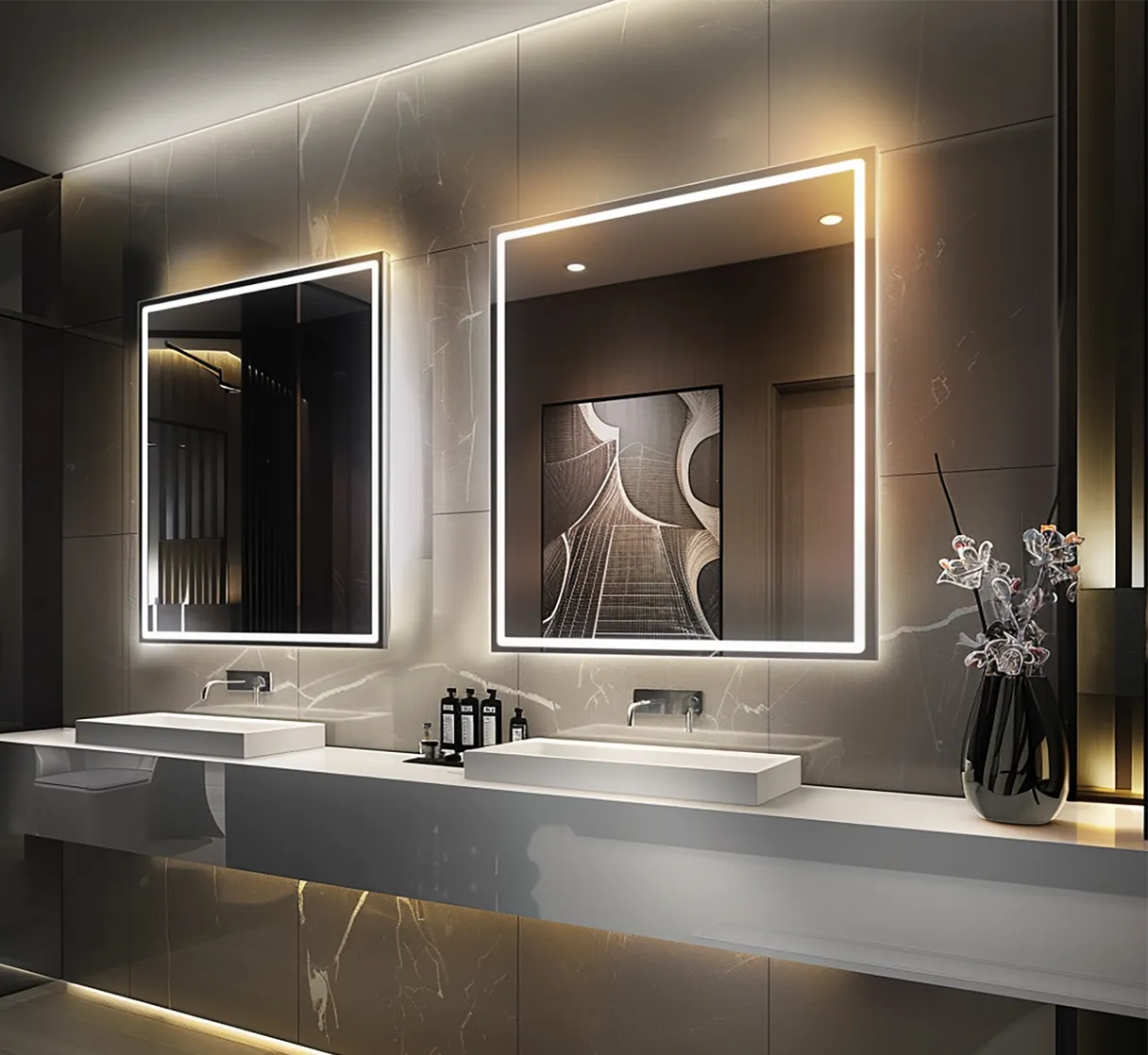 LED Mirror with Front & Backlit