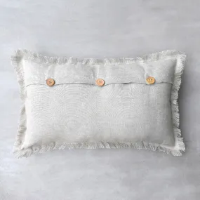 Linen Cushion | Fringe Luxe | Ivory