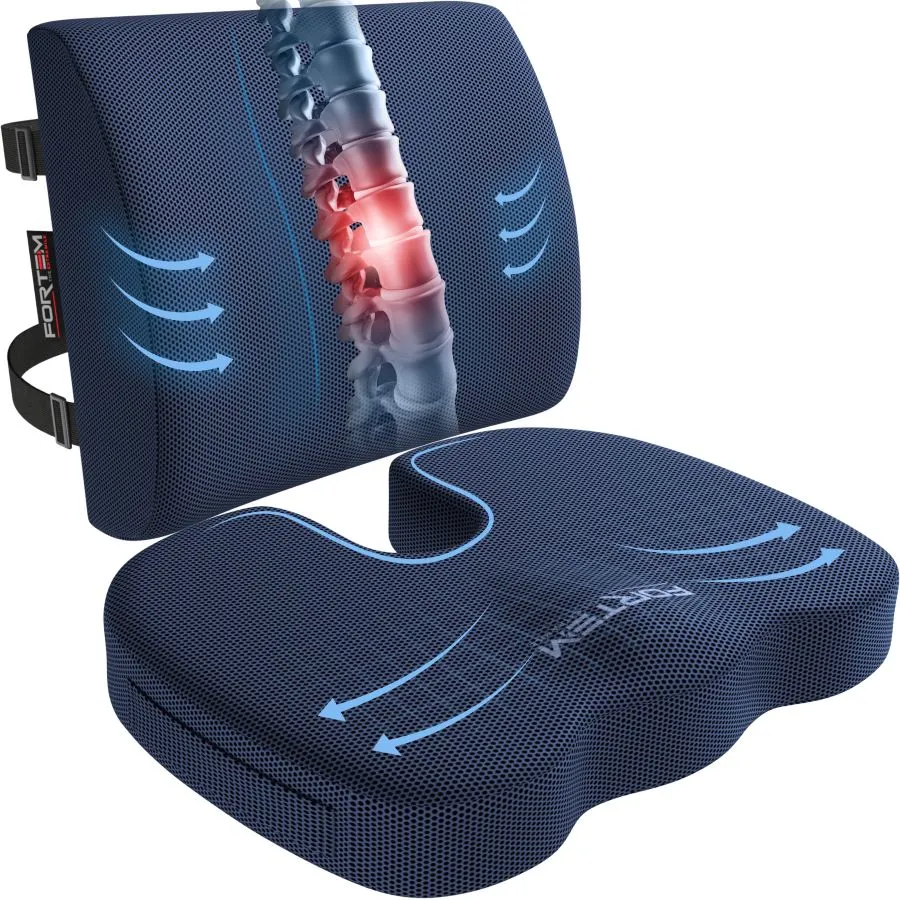 Lumbar and Seat Cushion XL - Breathable Mesh Cover