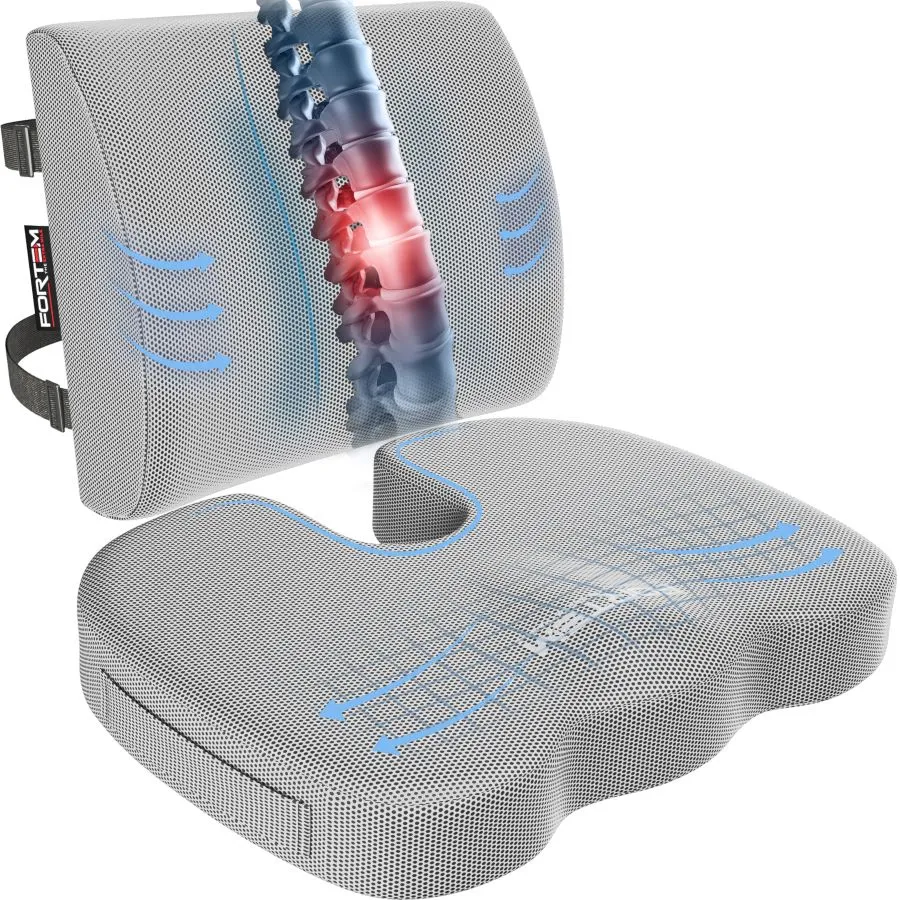Lumbar and Seat Cushion XL - Breathable Mesh Cover