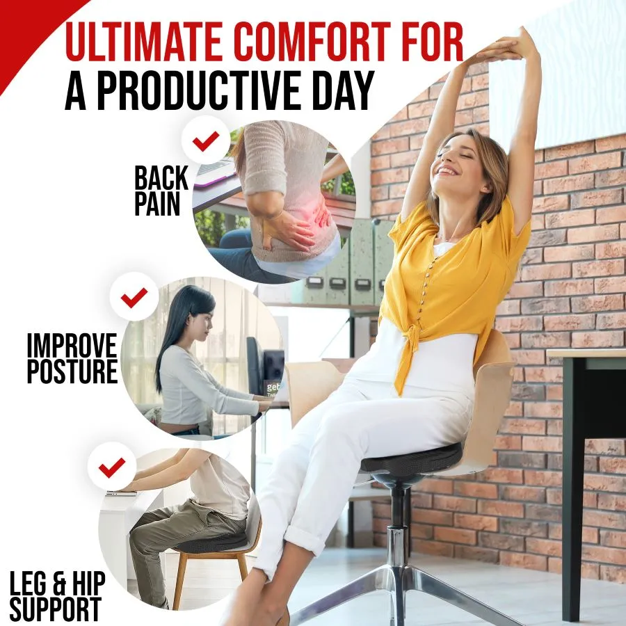 Lumbar and Seat Cushion XL - Breathable Mesh Cover