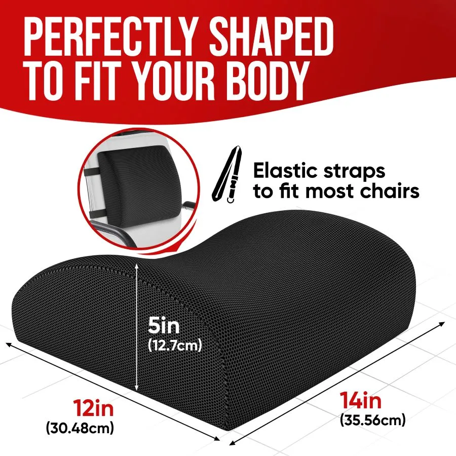 Lumbar and Seat Cushion XL - Breathable Mesh Cover
