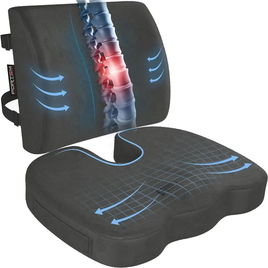 Lumbar and Seat Cushion XL - Luxury Velour Cover