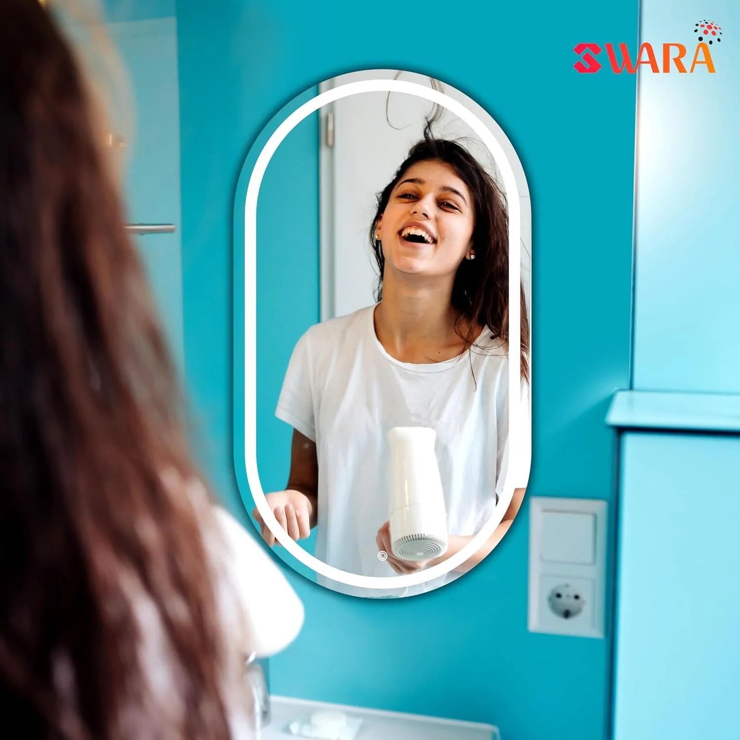 LUPPRA Rectengale Wall Mounting Mirror with Light |Bathroom Mirror,Venity Mirror,Smart Mirror Size 17.5X23.5 inch| LED Mirror 3 Tone (Cool White, Natural White, Warm White).
