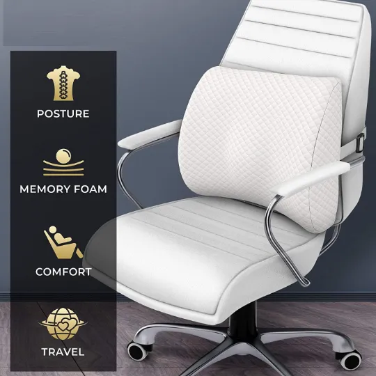 Medipaq® Memory Foam Contoured Back Support Cushion