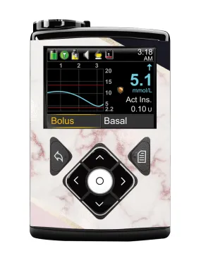 Medtronic 640/670/780G Pump Sticker (Blush Marble)