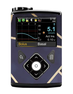 Medtronic 640/670/780G Pump Sticker (Navy Geo)