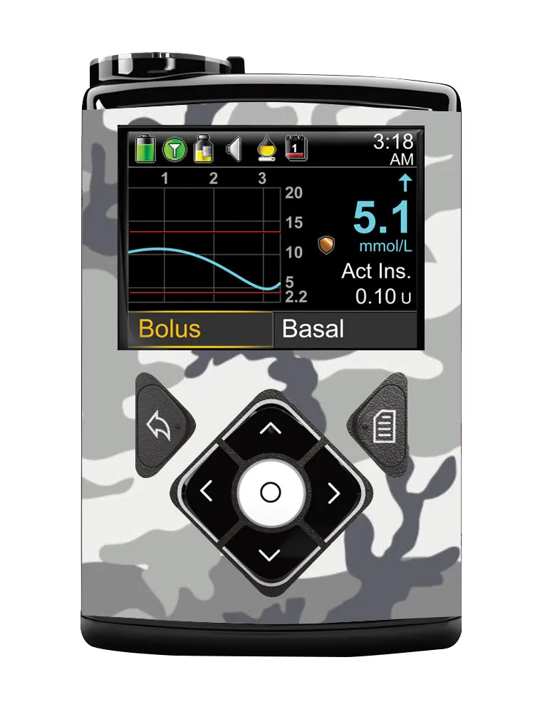 Medtronic 640/670/780G Pump Sticker (Snow Camo)