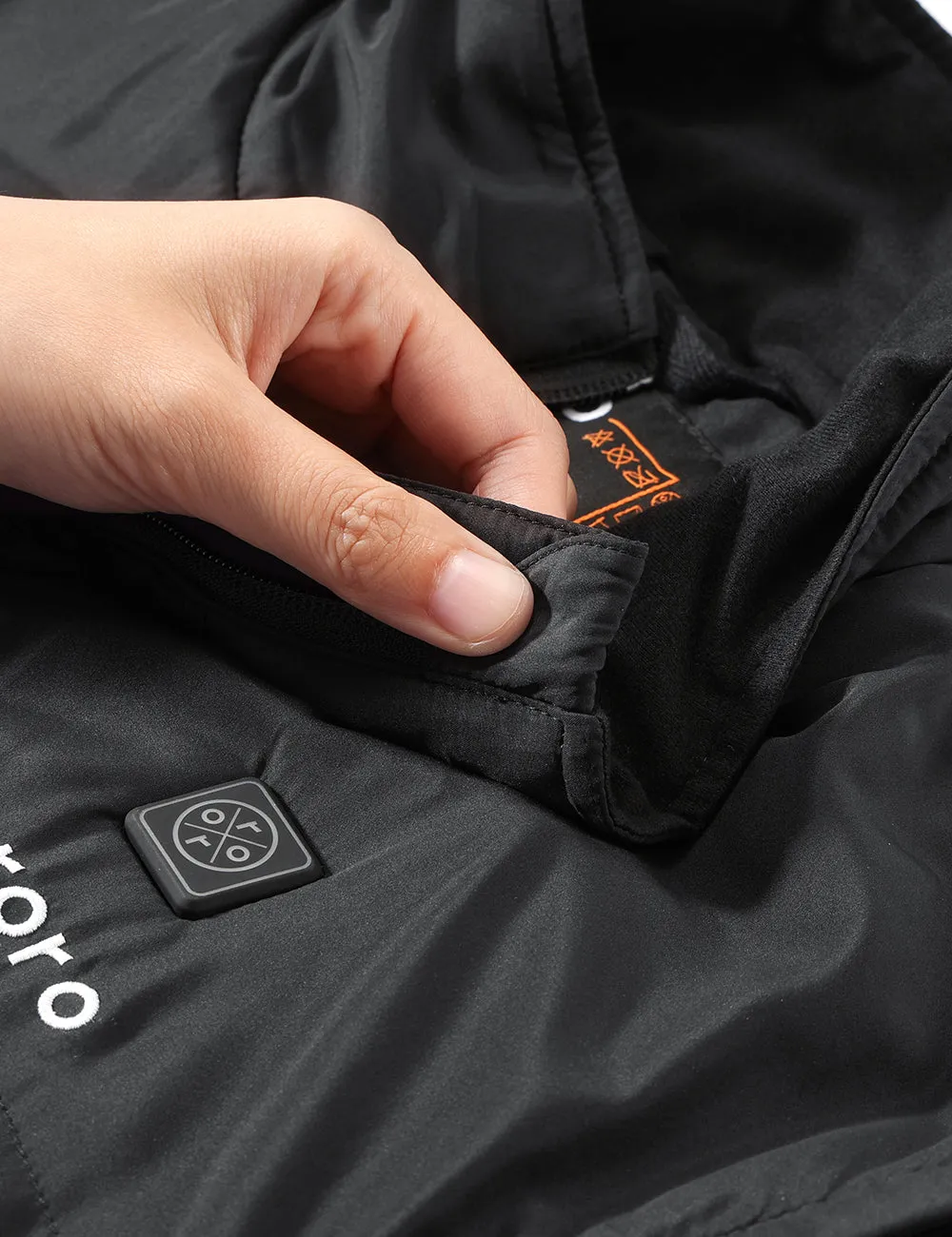 Men's Heated Golf Jacket With Zip-Off Sleeves - Black