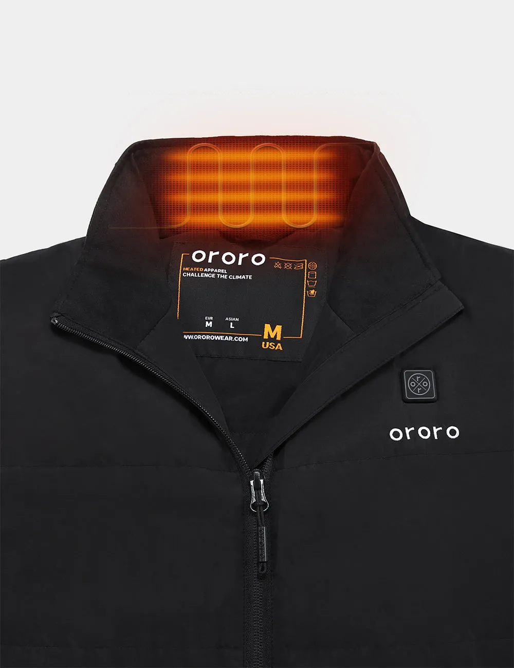 Men's Heated Golf Jacket With Zip-Off Sleeves - Black