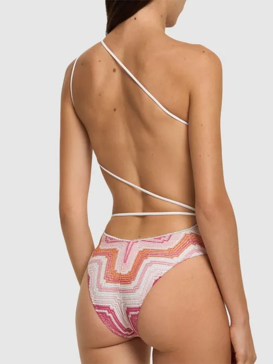 Missoni   Lurex printed one piece swimsuit 