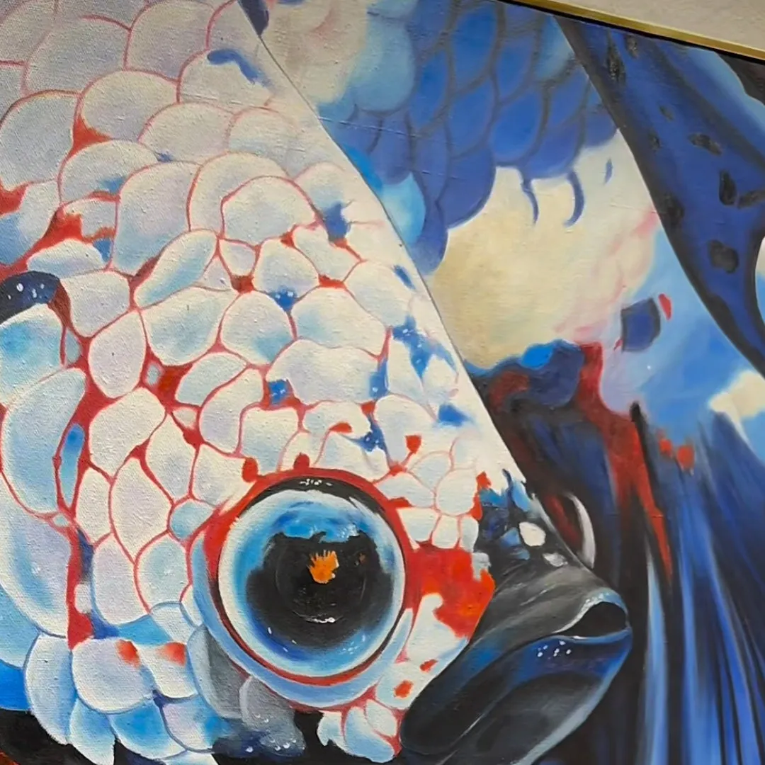 Modern Oil Painting - "Betta: The Fighter Within"