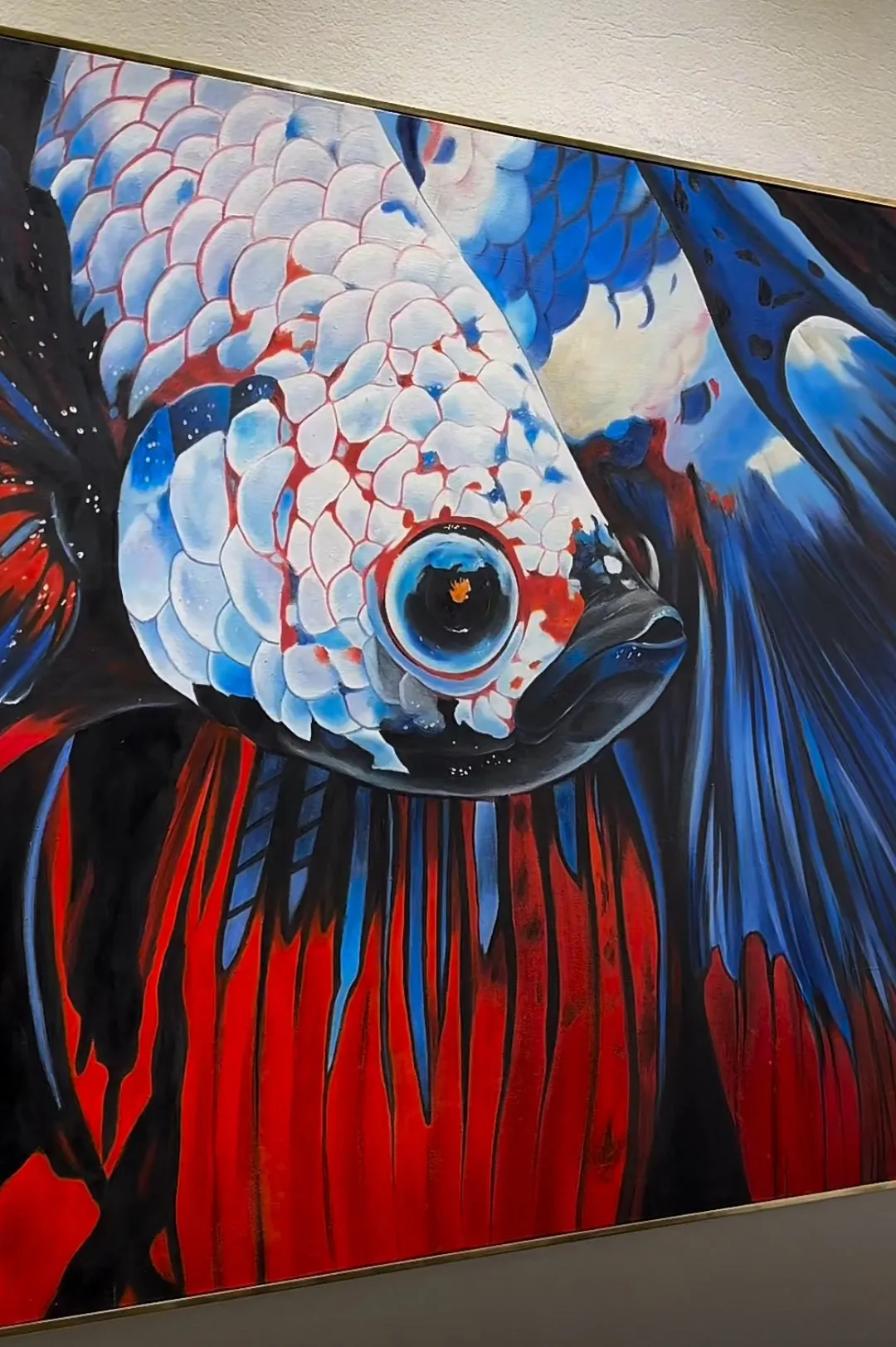 Modern Oil Painting - "Betta: The Fighter Within"