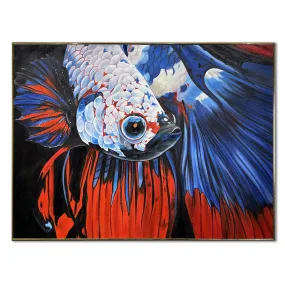 Modern Oil Painting - "Betta: The Fighter Within"