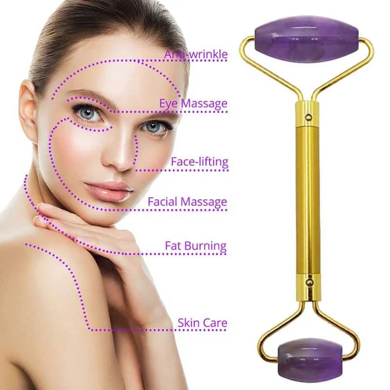 Natural Amethyst Gua Sha Jade Roller