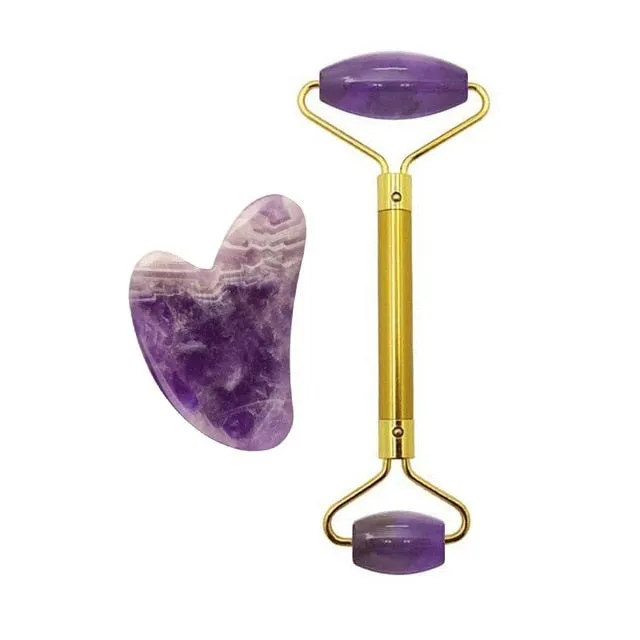 Natural Amethyst Gua Sha Jade Roller