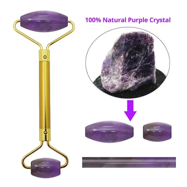 Natural Amethyst Gua Sha Jade Roller