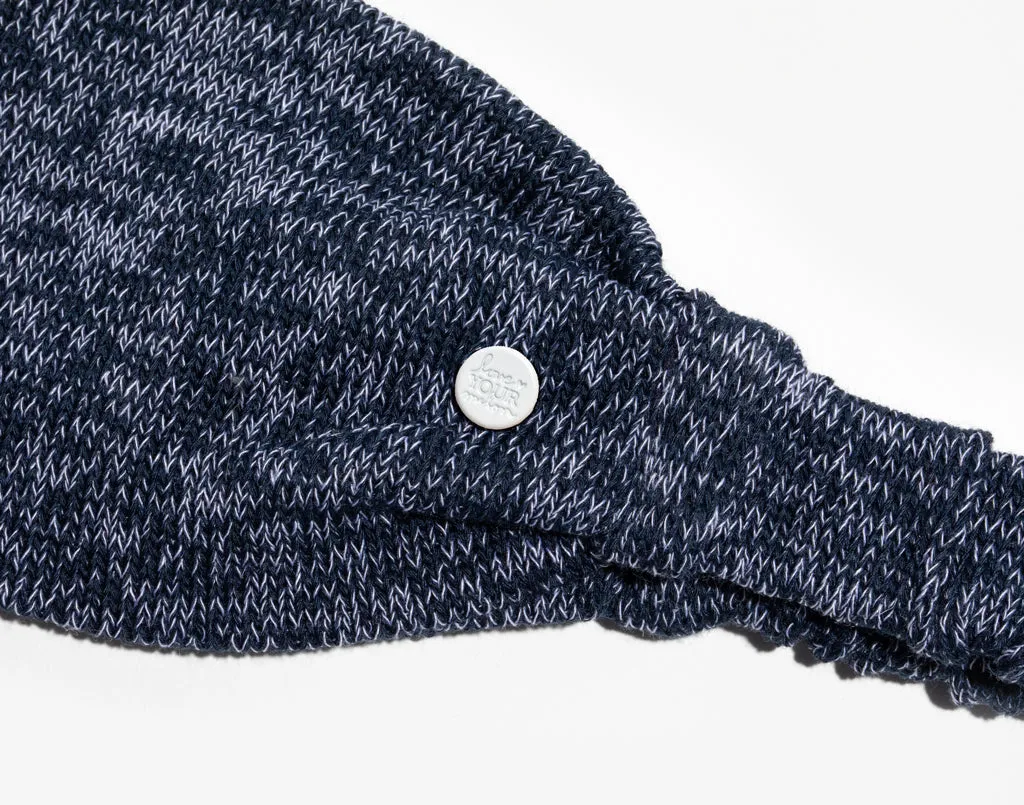 Navy and White Speckled Hero Headband
