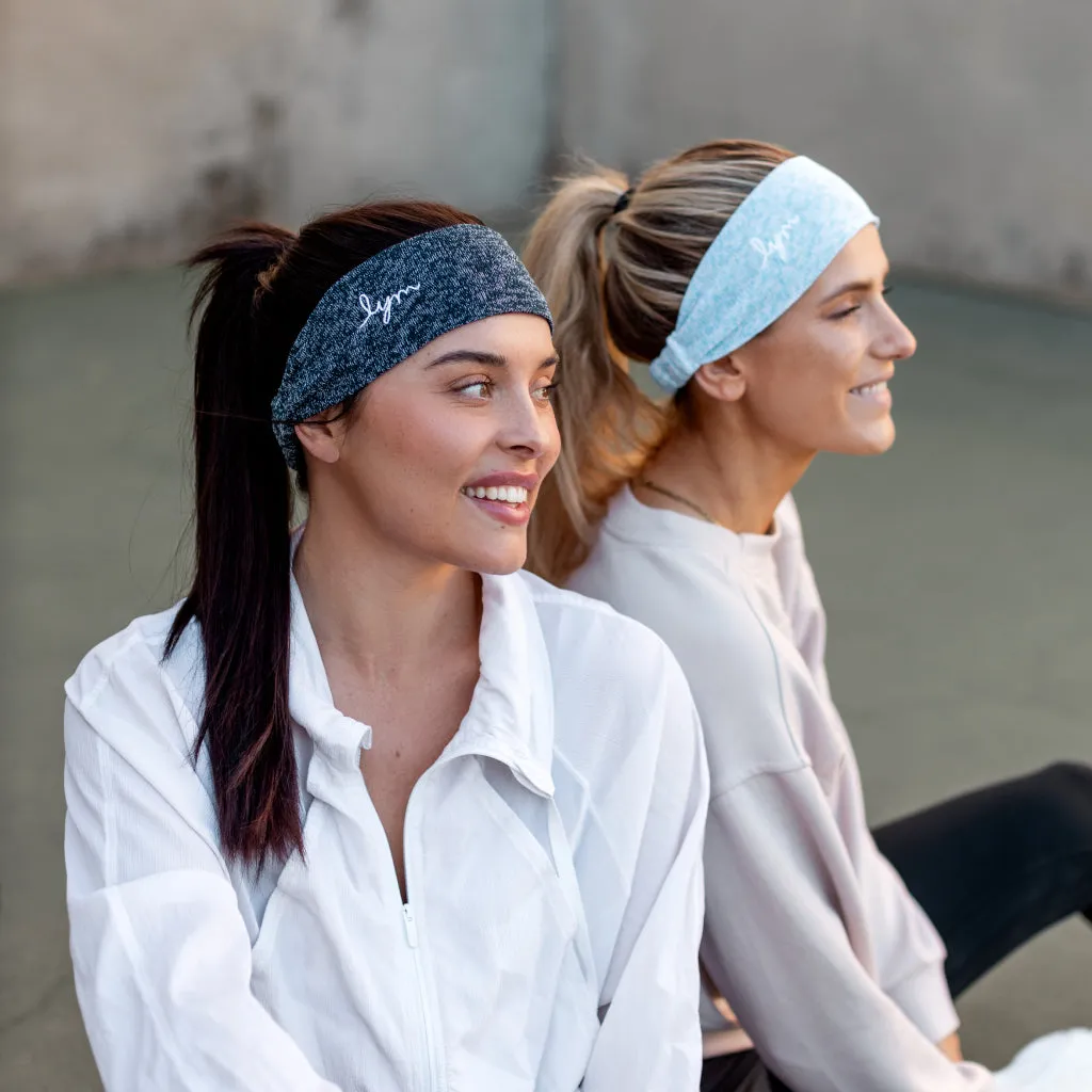 Navy and White Speckled Hero Headband