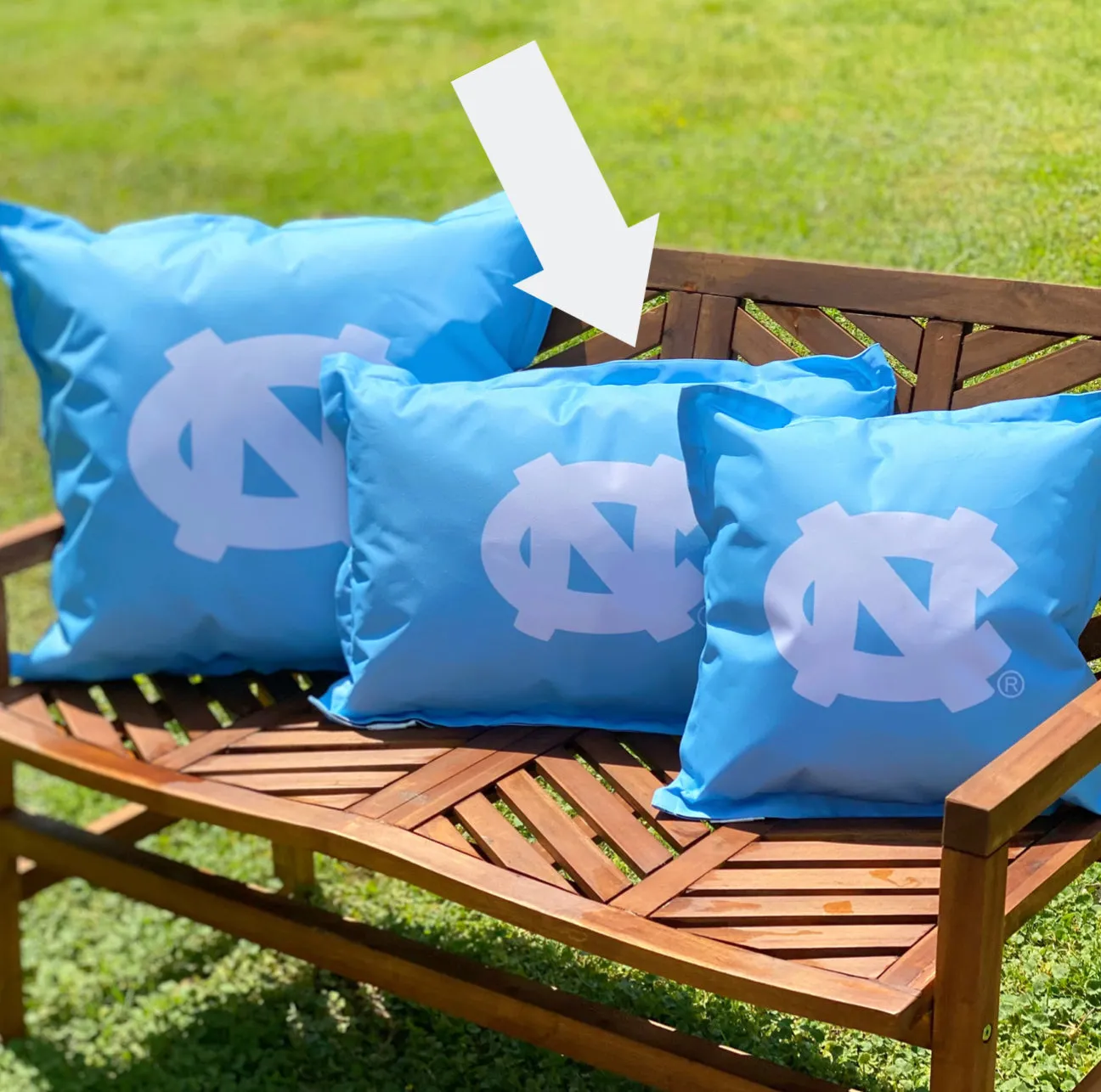 North Carolina Tar Heels Outdoor Throw Pillow Size Medium (Lumbar)