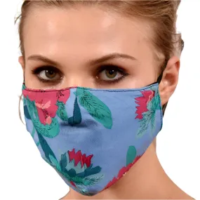 Oversized Floral Print Face Mask