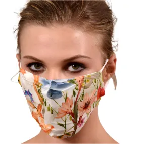 Oversized Multi Floral Print Face Mask