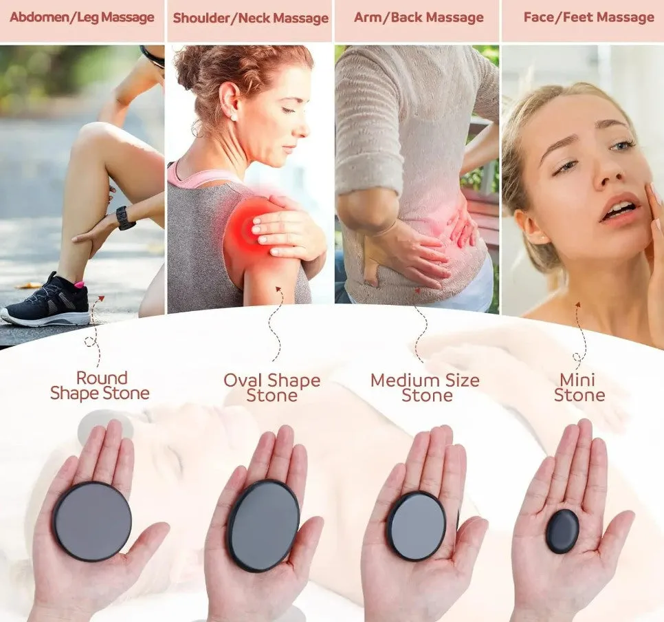 Portable Hot Stones Massage Kit - 20 pcs