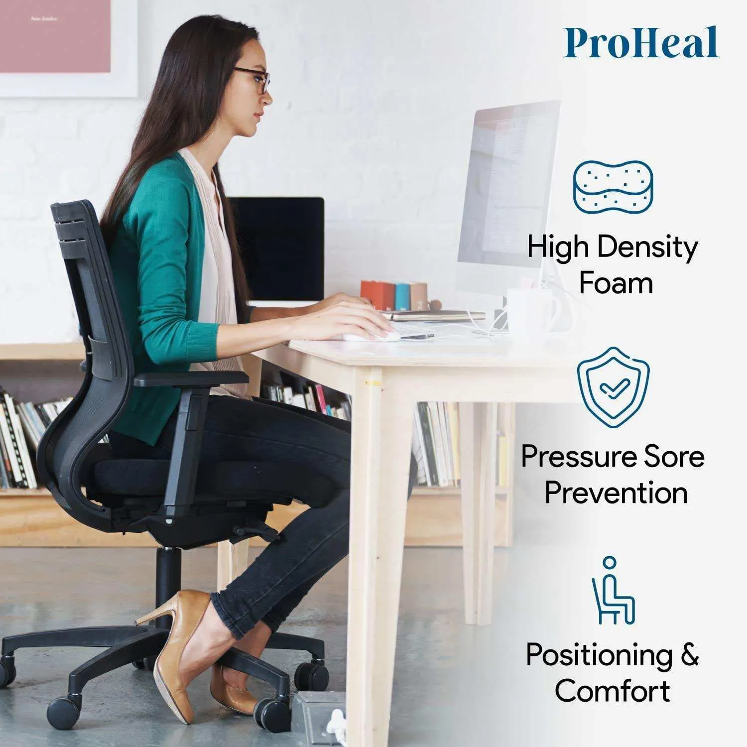Pressure Relief Foam Wheelchair Cushion