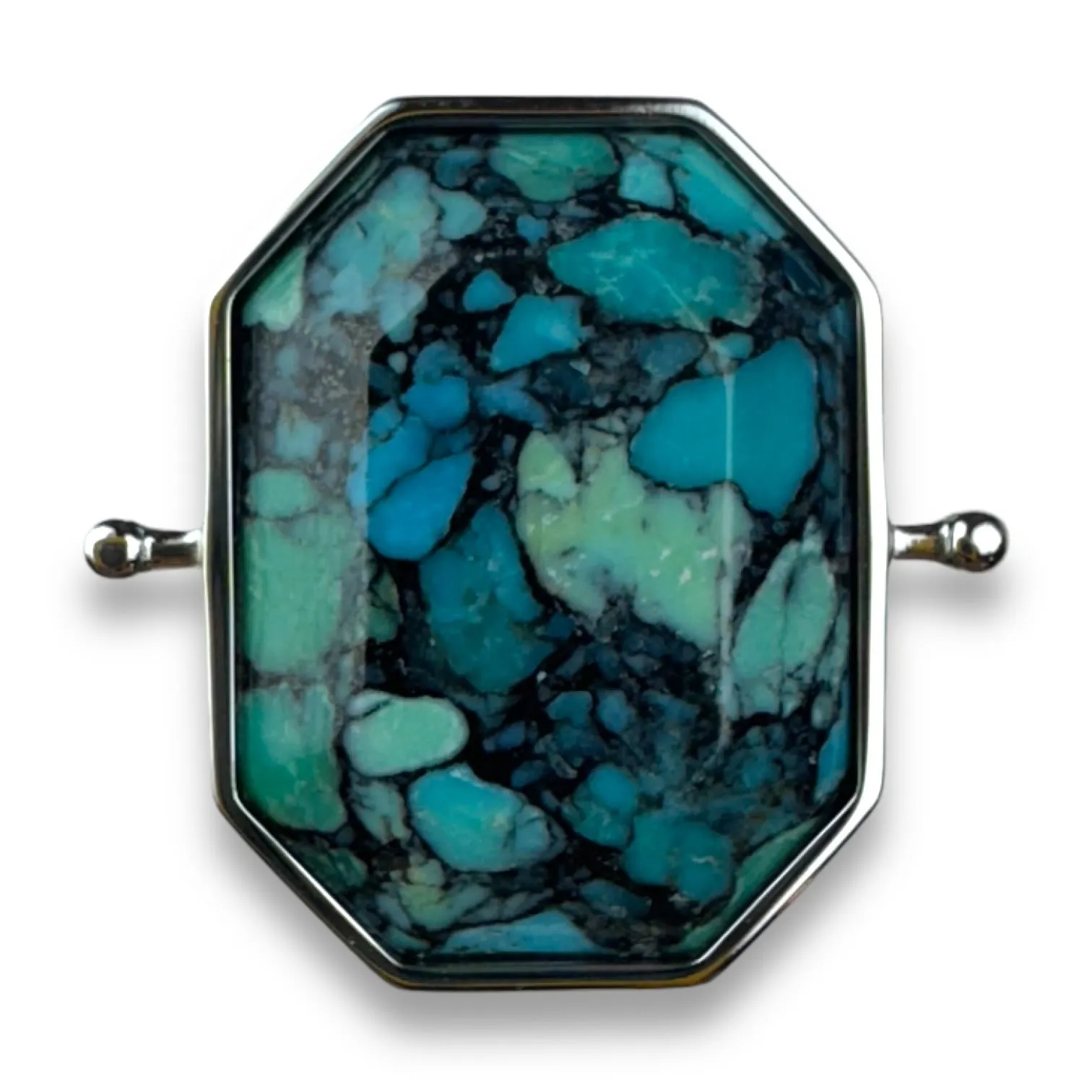 "Blue Flower" Mosaic Stone Element