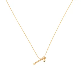 "Drosera" Diamond Short Bar Necklace