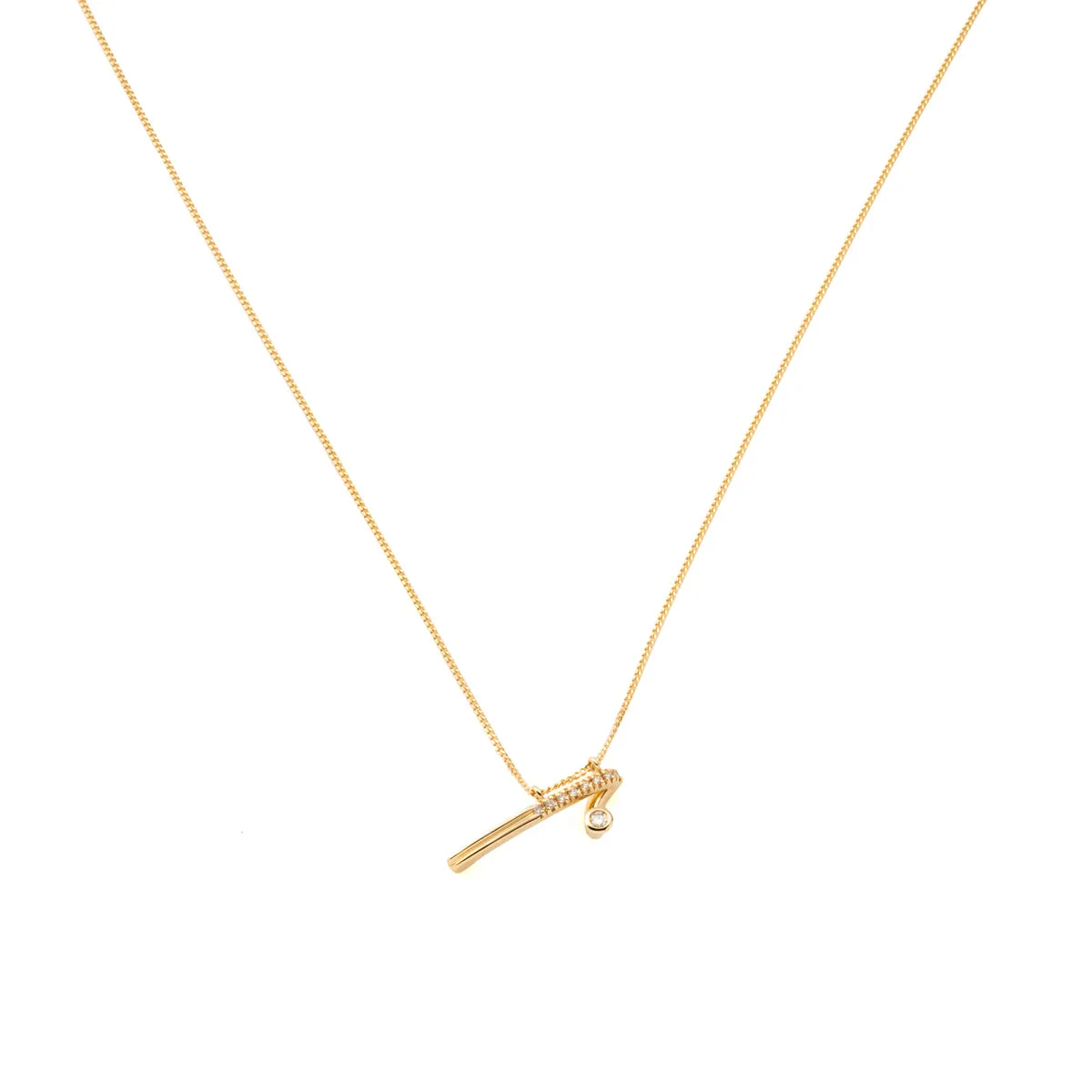 "Drosera" Diamond Short Bar Necklace