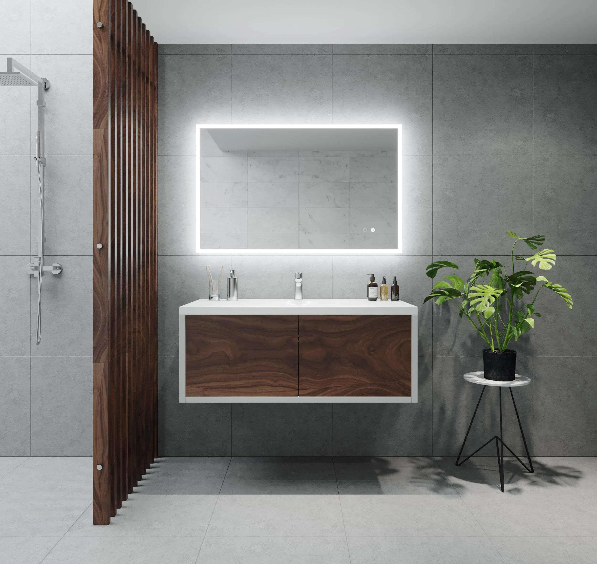 Remer Kara Backlit Bathroom Mirror - Optional Bluetooth Audio