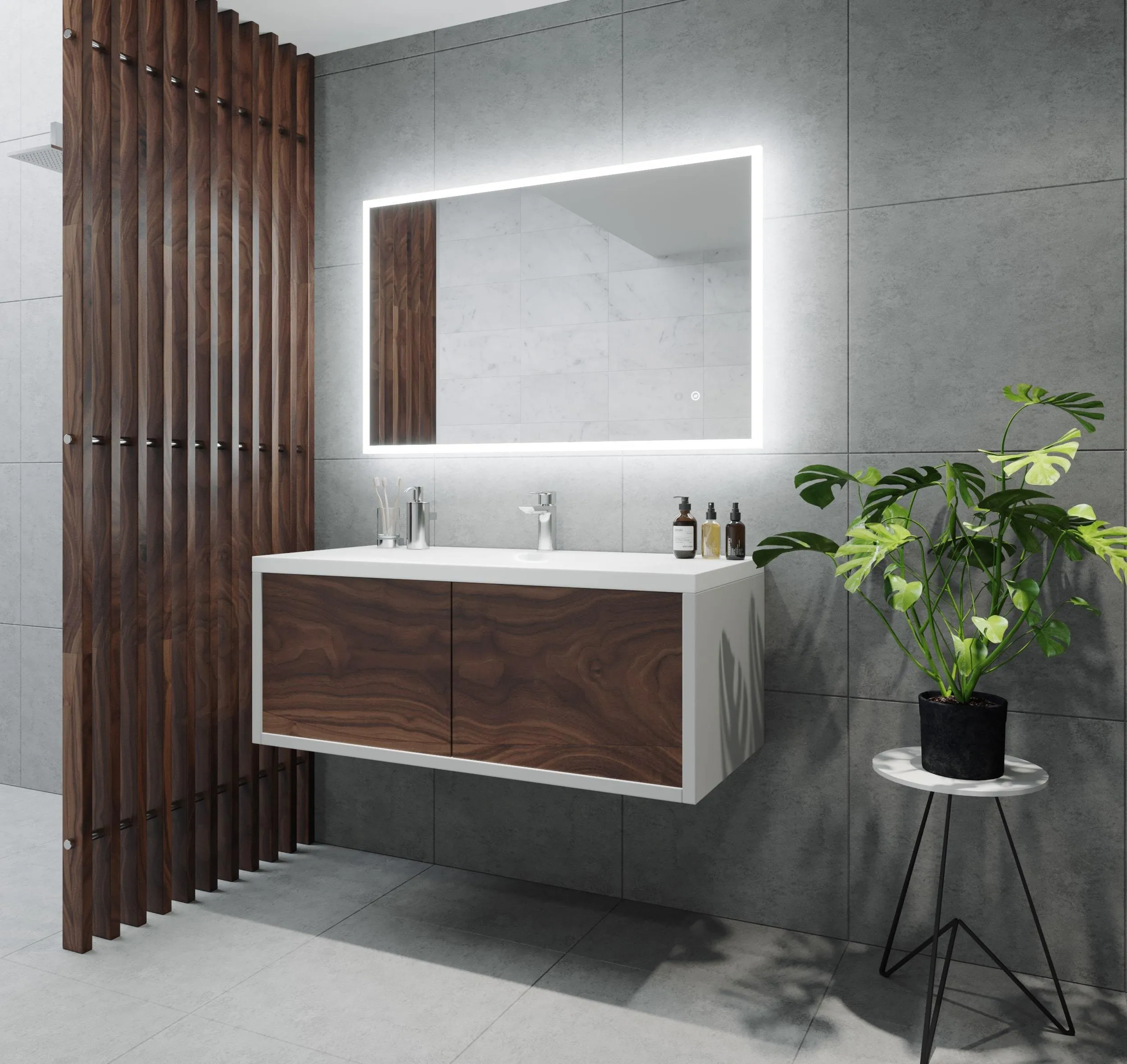 Remer Kara Backlit Bathroom Mirror - Optional Bluetooth Audio