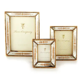 S/3 Gold leaf Photo Frame