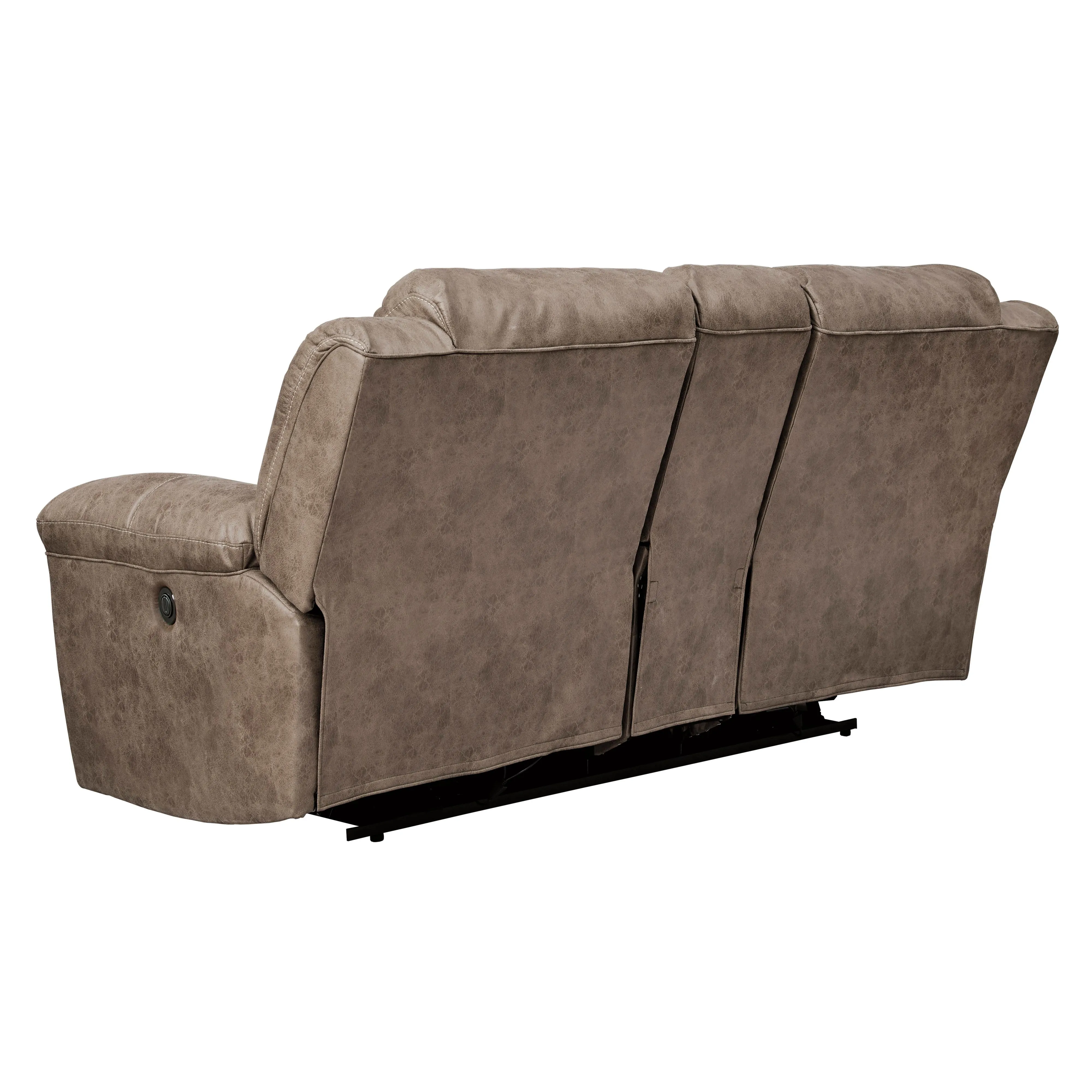 Signature Design by Ashley Stoneland Power Reclining Leather Look Loveseat with Console 3990596C