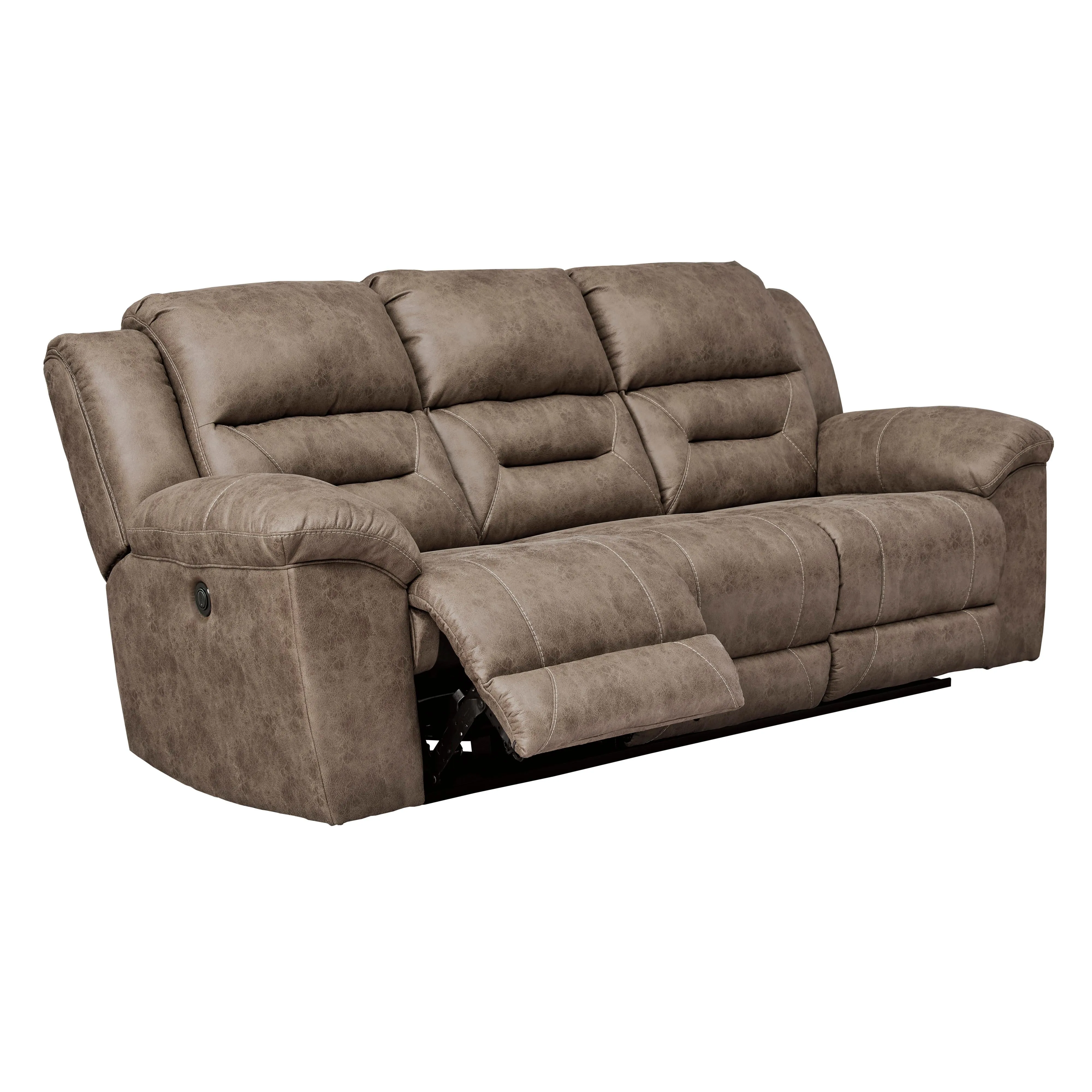 Signature Design by Ashley Stoneland Power Reclining Leather Look Sofa 3990587C