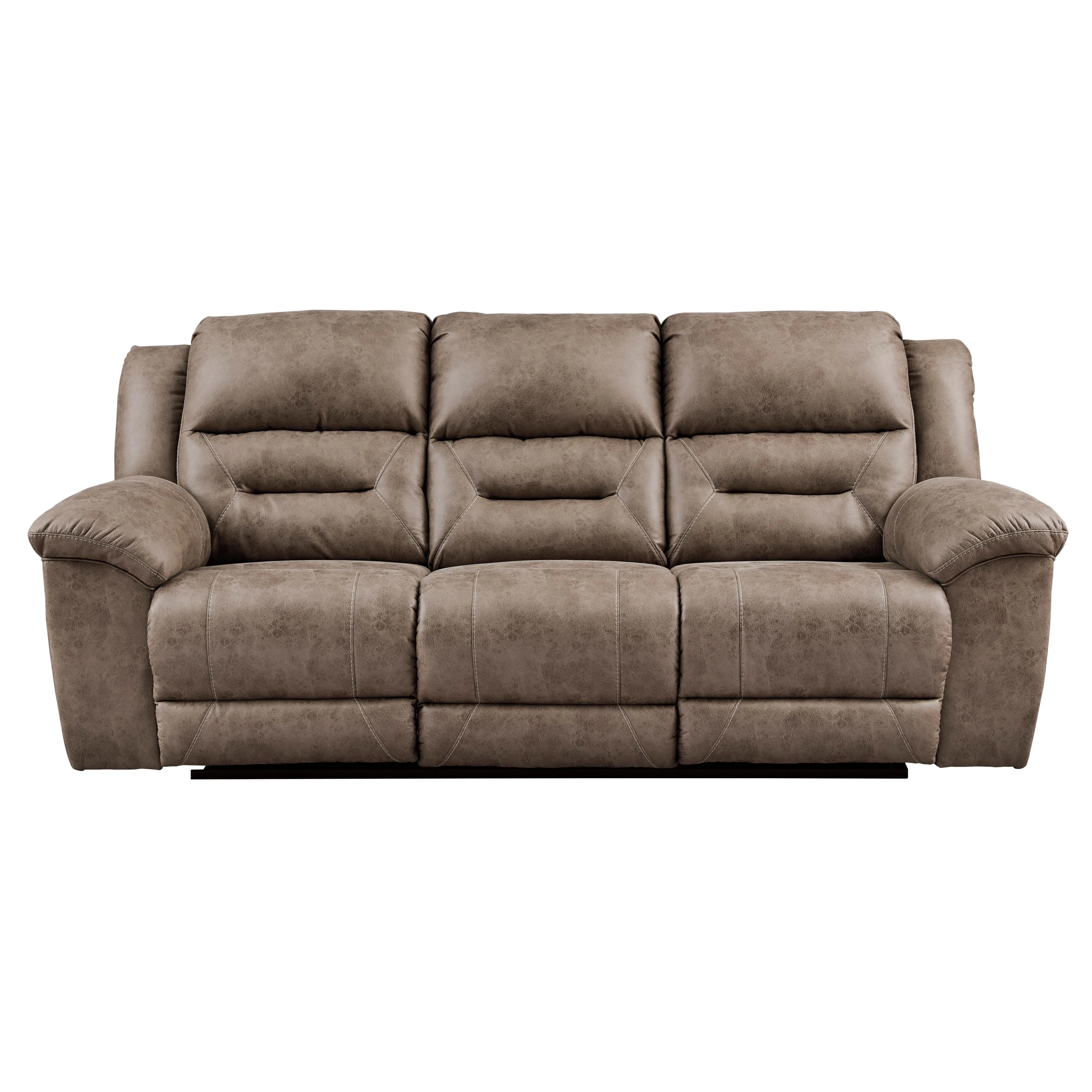 Signature Design by Ashley Stoneland Power Reclining Leather Look Sofa 3990587C