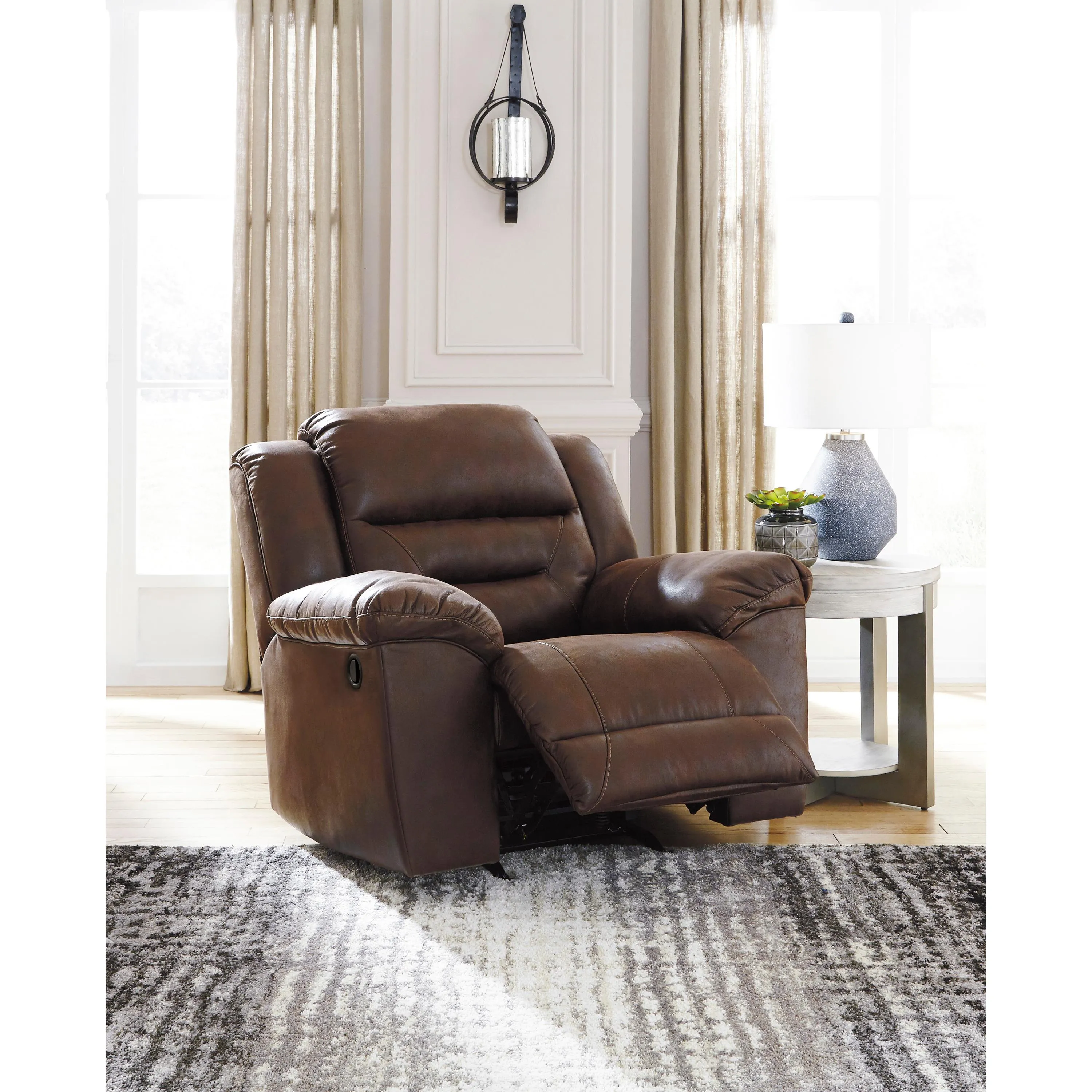 Signature Design by Ashley Stoneland Rocker Leather Look Recliner 3990425C
