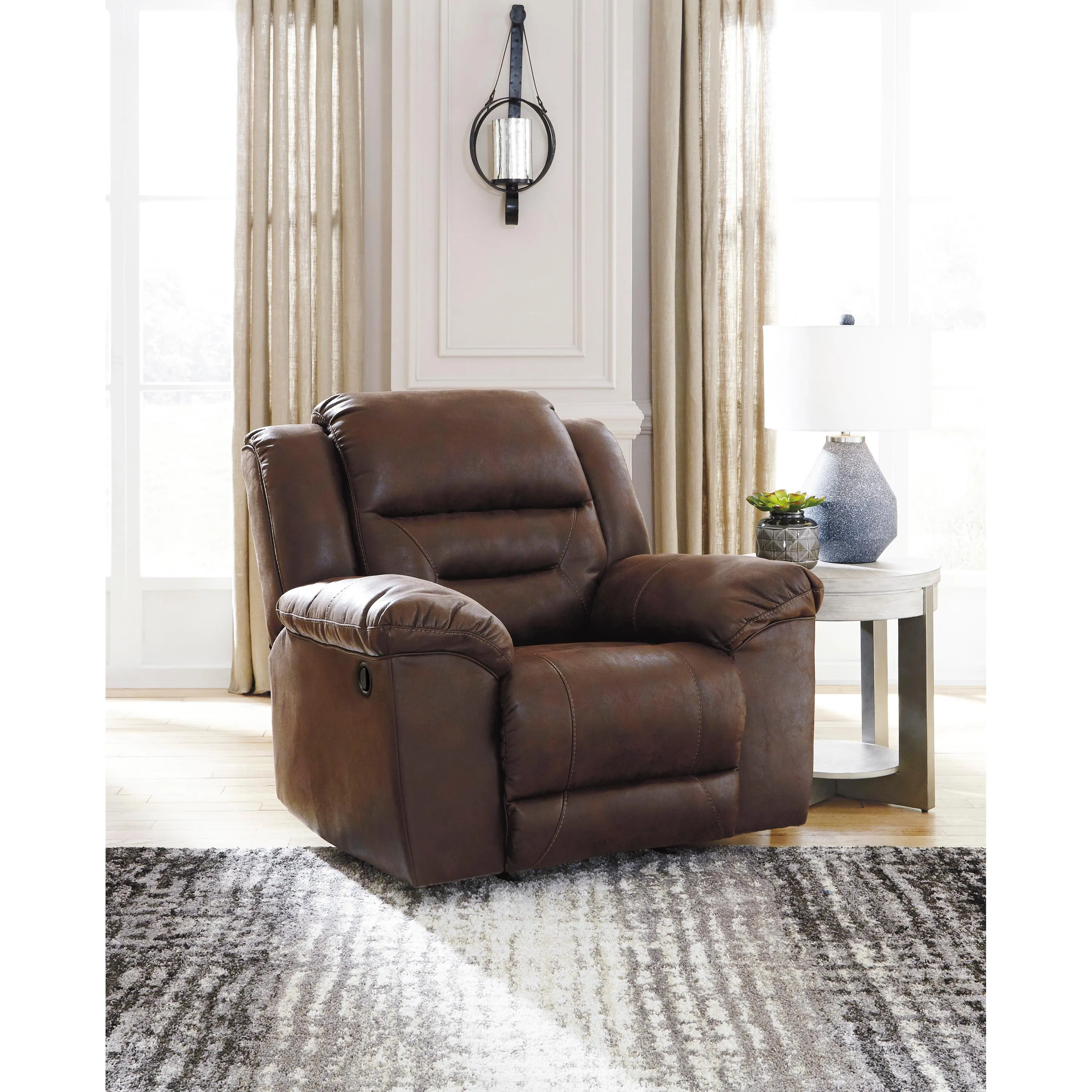Signature Design by Ashley Stoneland Rocker Leather Look Recliner 3990425C