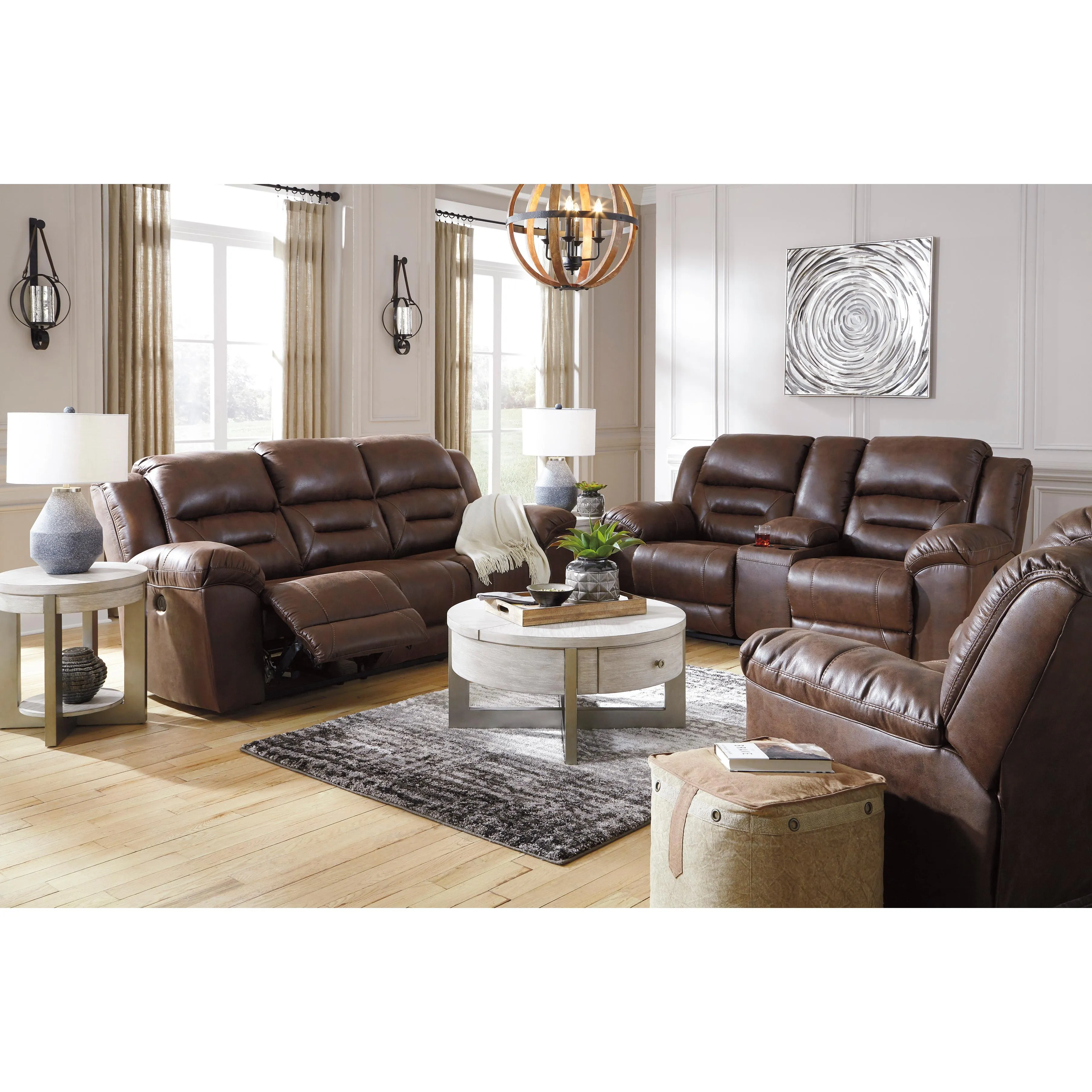 Signature Design by Ashley Stoneland Rocker Leather Look Recliner 3990425C