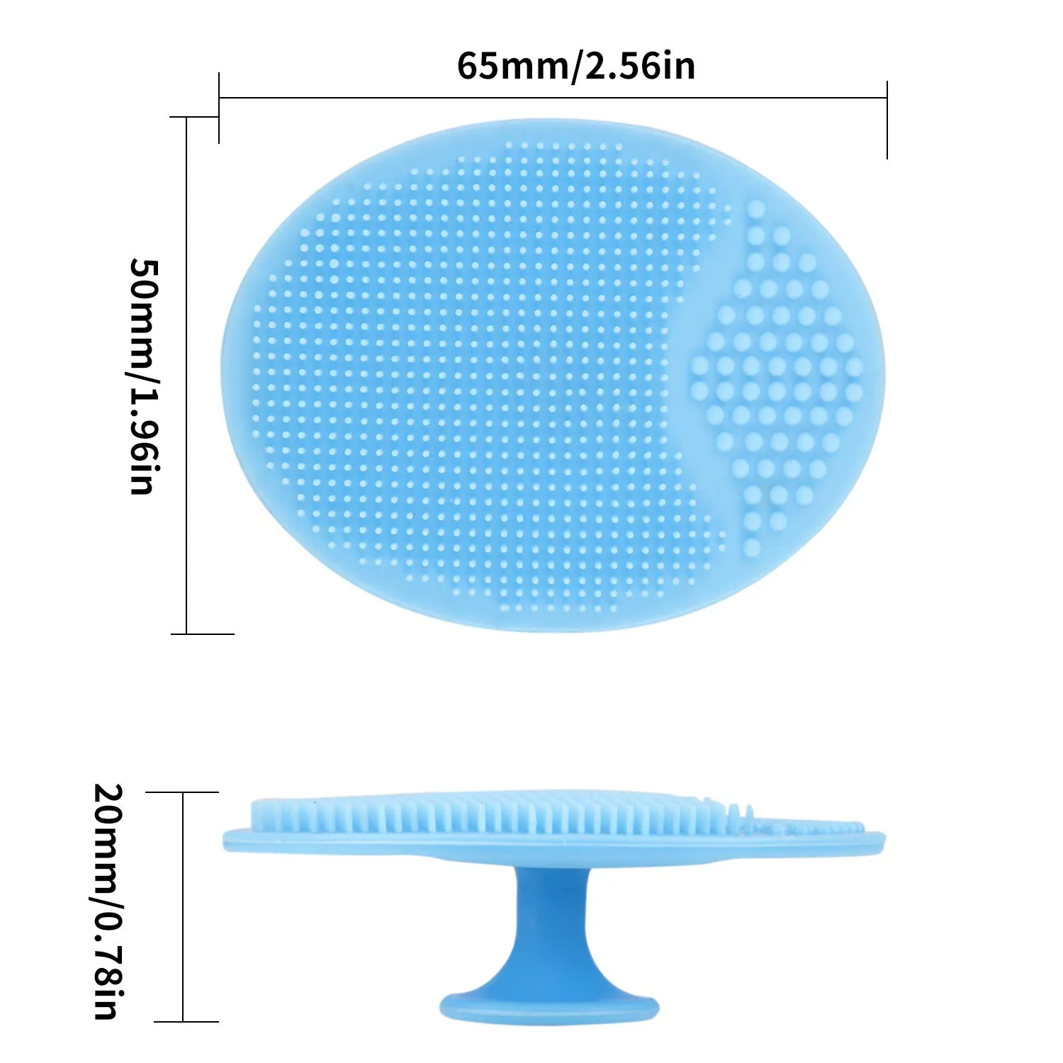 Silicone Face Scrubbers Exfoliator Brush-Facial Cleansing Brush Blackhead Scrubber Exfoliating Brush-Facial Cleansing Pads Precision Pore Cleansing Pad Acne Removing Face Brush-2 Pack, White