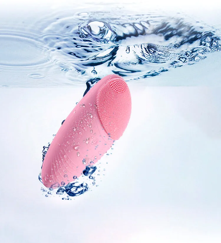 Sonic Silicone Scrubber Facial Cleansing Brush