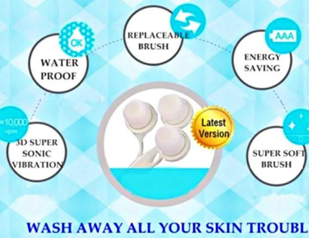 Sonic Vibration Facial Cleansing Brush